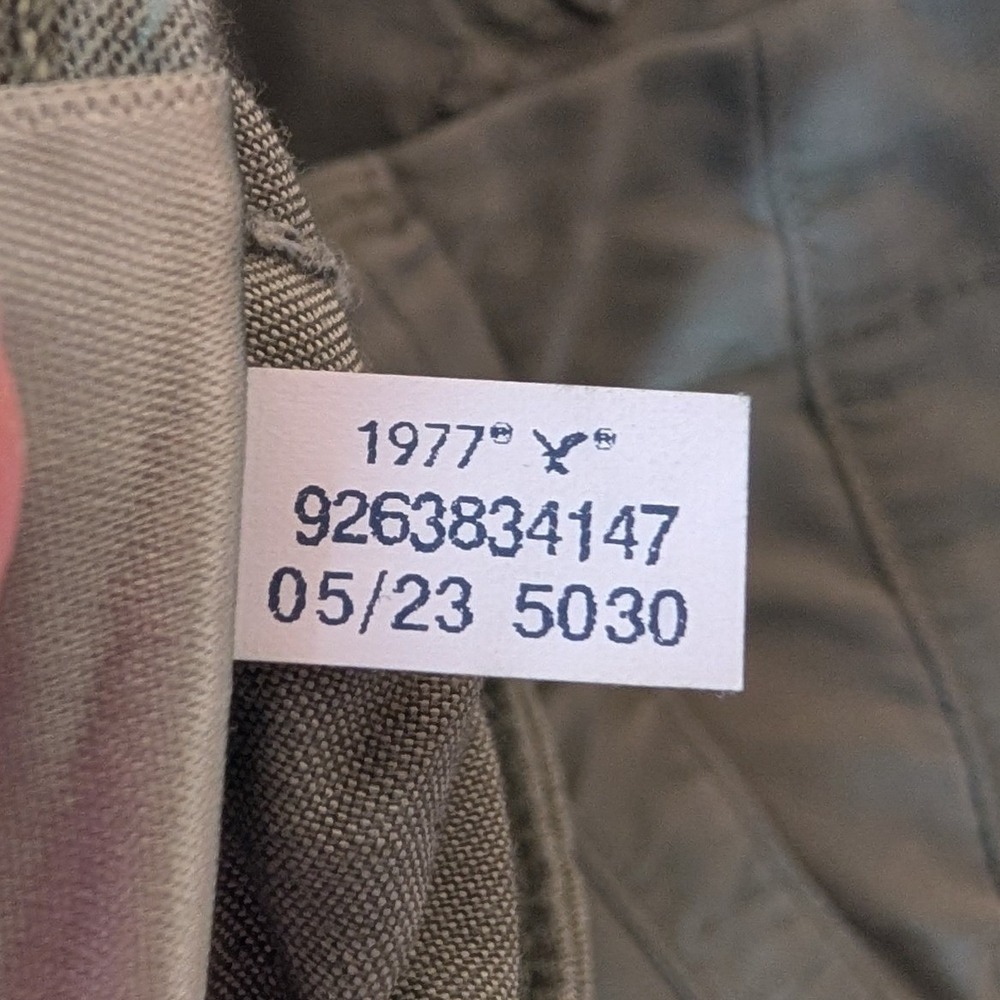 American Eagle Cargo Pants Women 0 Olive Green Stretch Utility 90s Y2K Gorpcore - Picture 7 of 12